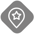 icono gris con dibujo de símbolo de ubicación