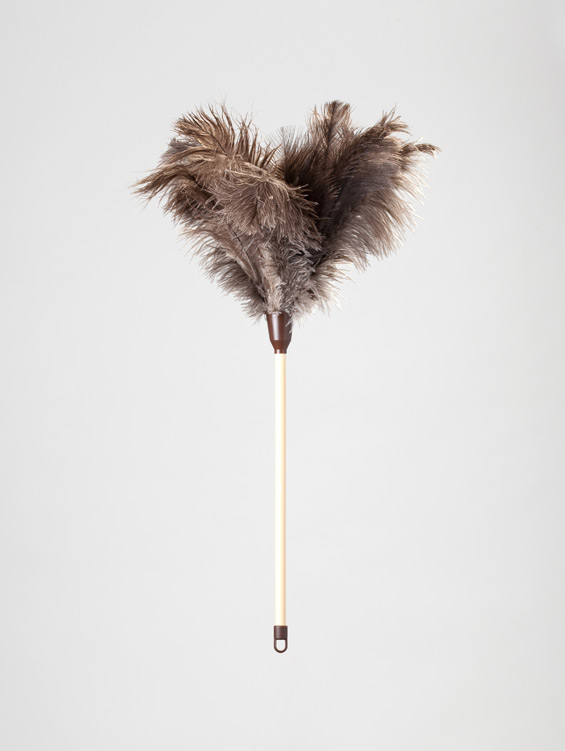 Ostrich feathers industrial duster with pvc short handle